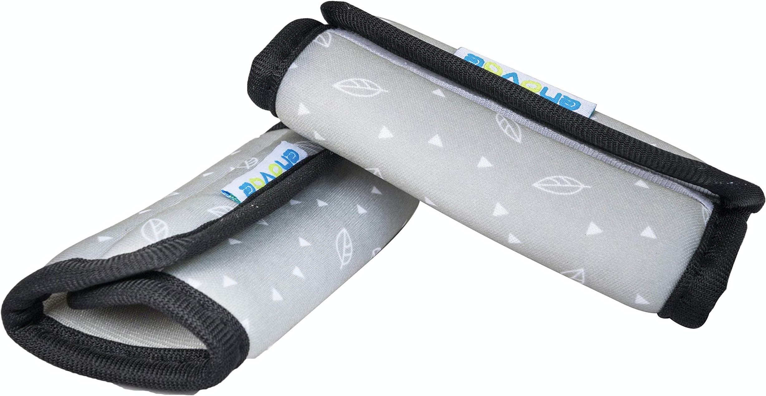 Enovoe Car Seat Strap Pads - 2 Pack - Soft and Durable Carseat Straps Covers for Baby - Prevent Strap Irritation from Carseat, Stroller, Carriers and Infant Swing Straps - Grey