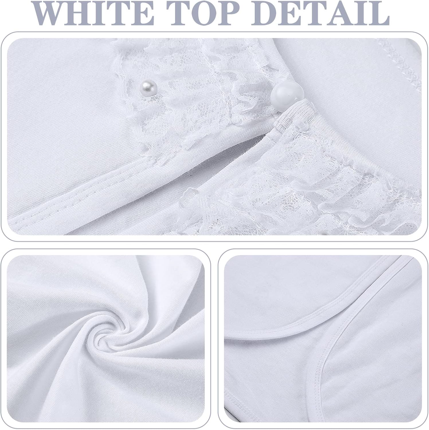 Miniatura 6 de Conjunto de 3 piezas de primera comunión para niñas, cárdigan blanco con velo de primera comunión, guantes de satén blancos con cuentas cruzadas