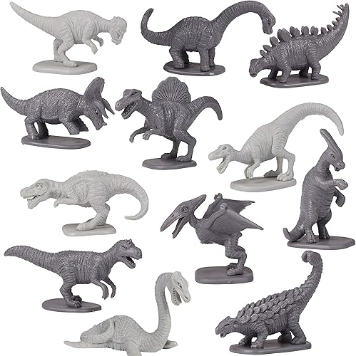 Miniatura 2 de SCS Direct Juego de figuras de acción de dinosaurio, colección de juguetes de 64 piezas con 12 esculturas únicas, mini figuras de dinosaurio para