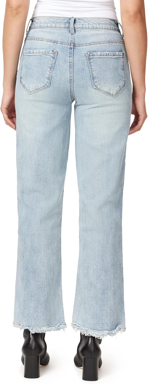 kensie Jeans for Women The Aubrey Retro Luxe High-Rise Relaxed Straight 31-Inch Inseam, Sizes 0-14 - Image 3
