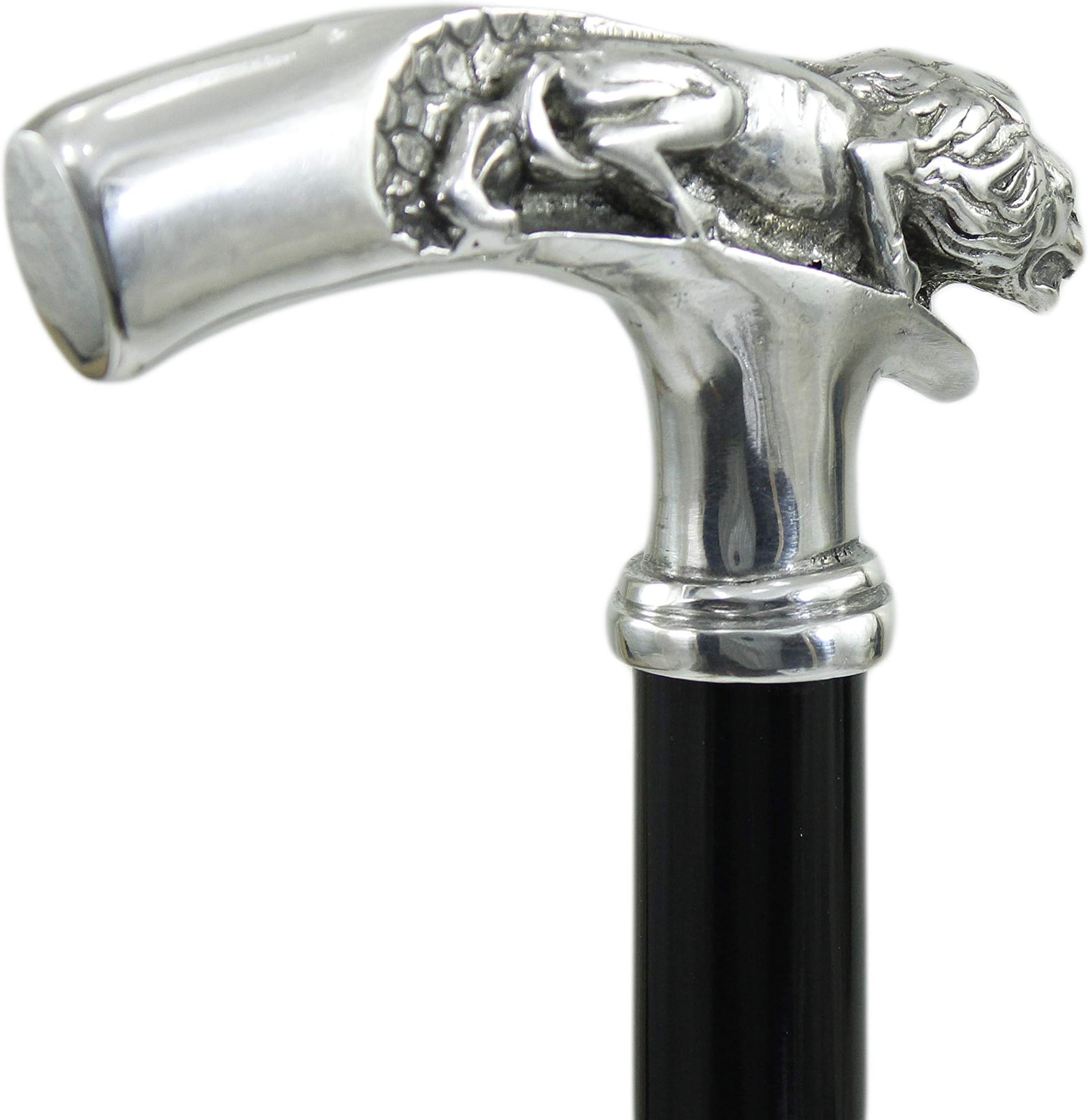 Cavagnini, Wooden Walking Stick, Jaguar, Customizable in Color, Length and tip, for Men