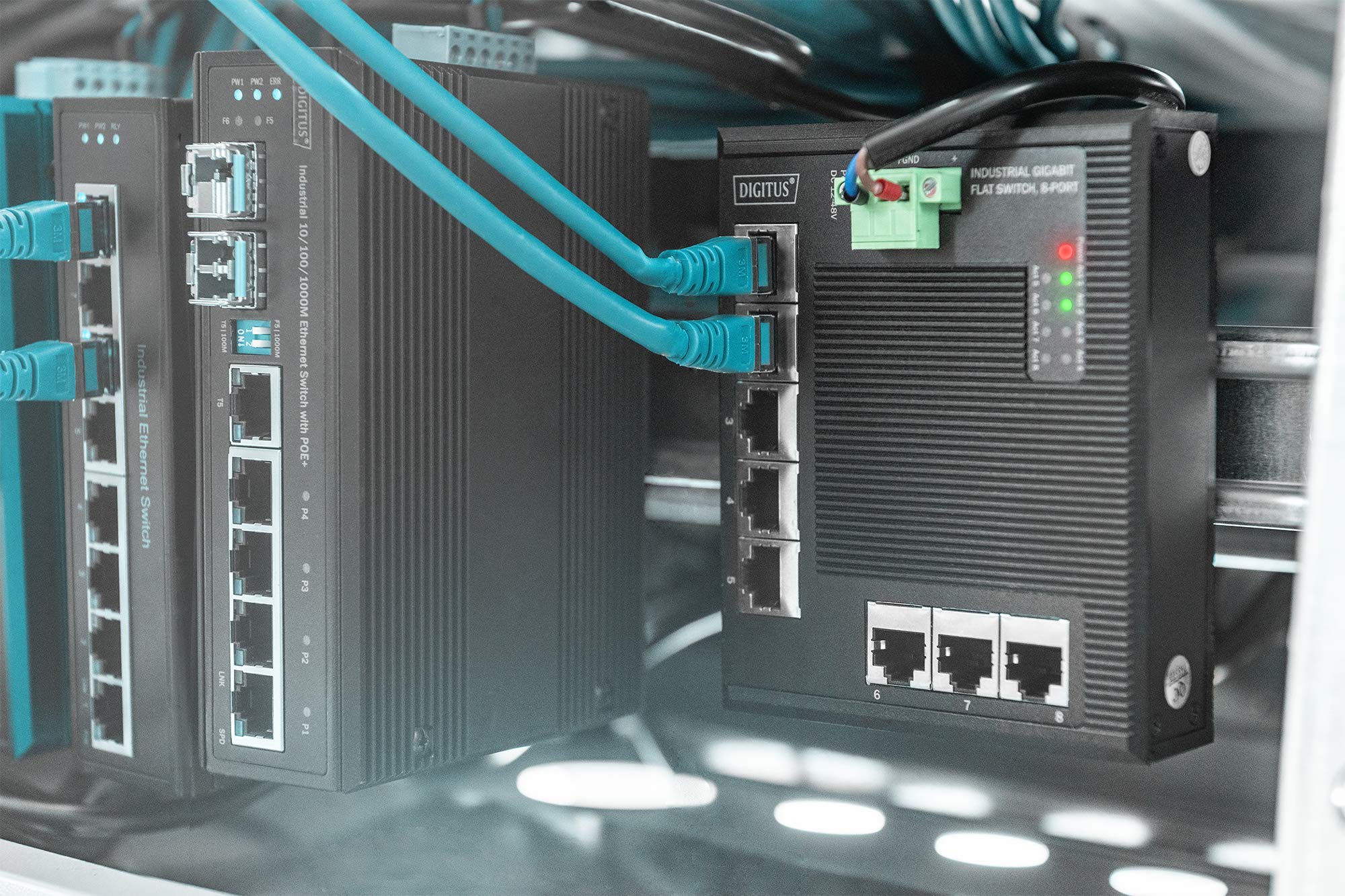 Digitus DN-651127 - Switch - 8 X 10/100/1000 - An DiN-Schiene Montierbar - Gleichstrom