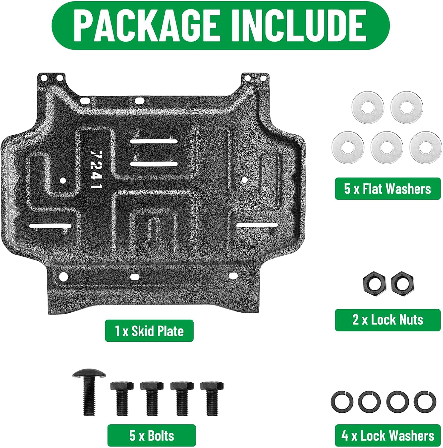 Front Engine Skid Plate, Engine Splash Shield Protection Guard Compatible with Dodge RAM 1500 2019-2024 (Not Include Classic Model)
