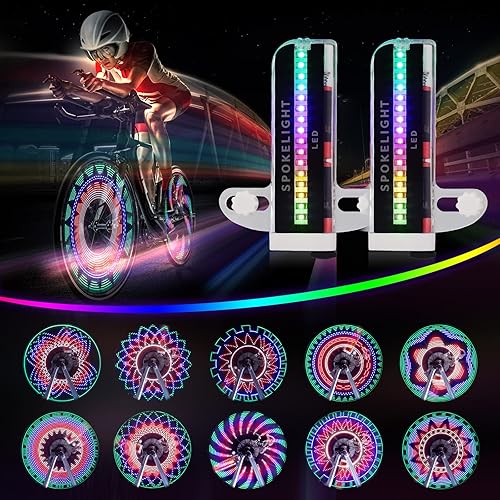 Luces de rueda de bicicleta, luces de rueda de bicicleta para conducción nocturna, luz de radios de bicicleta, accesorios de bicicleta, 32 LED, 32