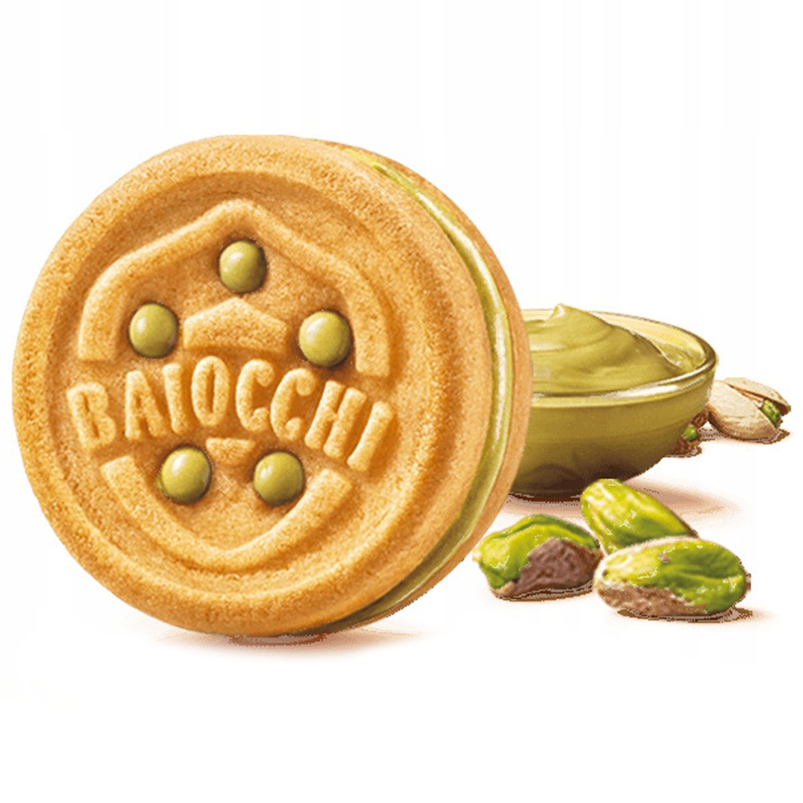 MULINO BIANCO Baiocchi - galletas rellenas de pistacho 240g (Pistacho, x12)
