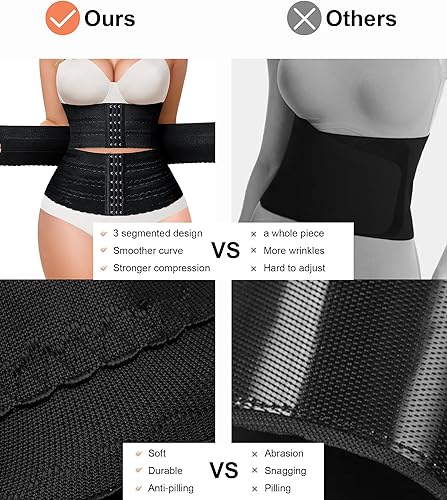 Miniatura 5 de QACIVIQ Entrenador de cintura segmentado para mujer, faja moldeadora de cintura para mujer, control de abdomen, entrenamiento, faja moldeadora