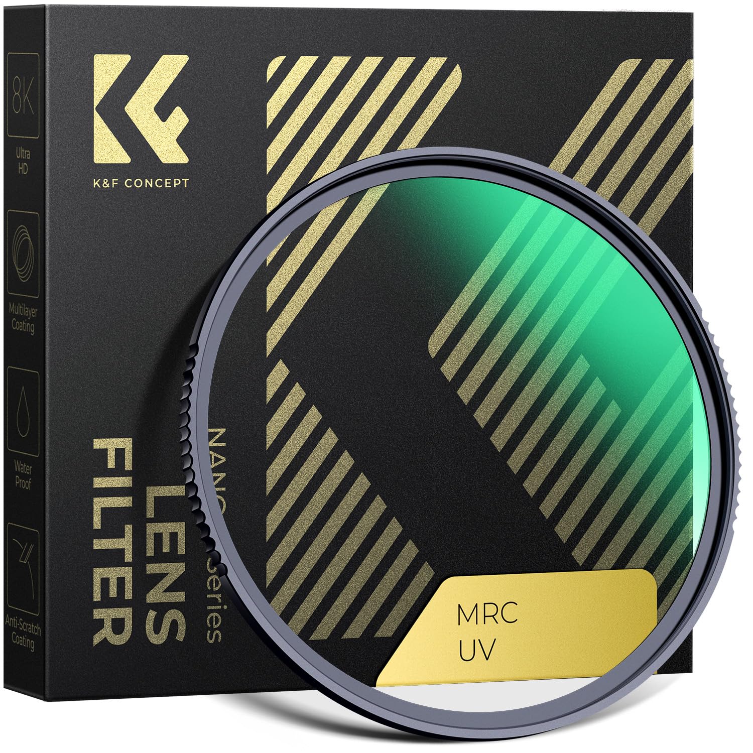 K&F Concept 77mm MC UV Protection Filter with 28 Multi-Layer Coatings HD/Hydrophobic/Scratch Resistant Ultra-Slim UV Filter for 77mm Camera LensK&F Concept 77mm MC UV Protection Filter with 28…
