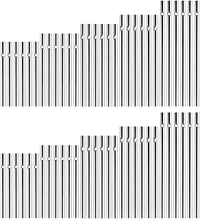sansheng 60pcs Wind Chime Tubes for Home Garden Outdoor Hanging Decorations, Silver Tone Color Empty Tubesï¼ˆ5 Different Lengthï¼‰