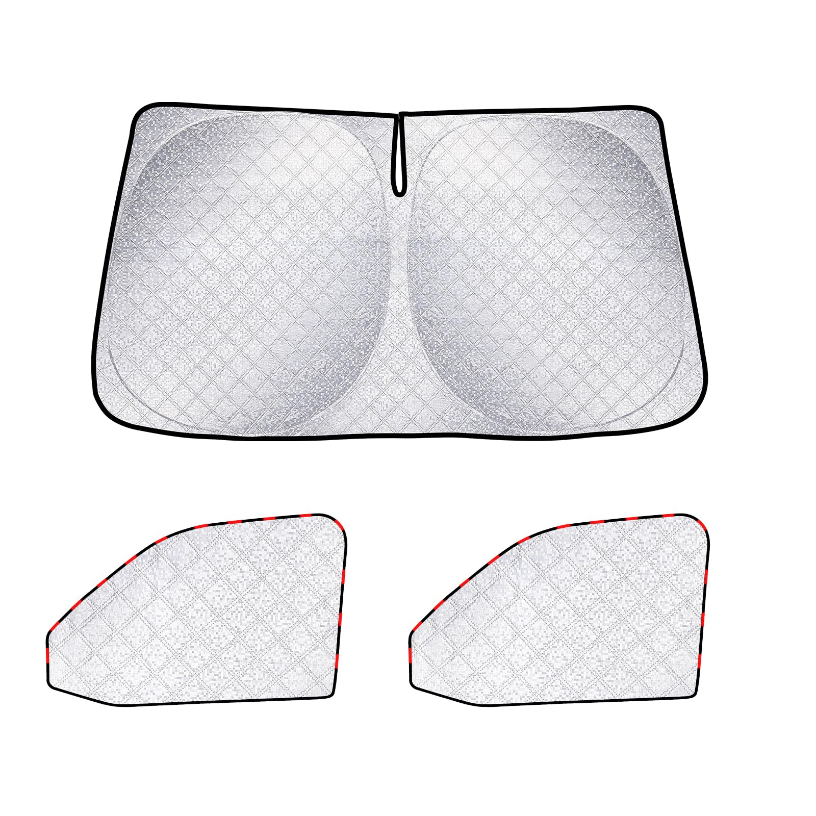 Sonnenschutz Für VW T5 T6 Frontscheibe, Magnetische Frontseitenscheiben | Für VW T5/T6 Camper 3er-Pack, Magnetische Seitenfenster, Verdunkelung & Privatsphäre, UV-Schutz, Ideal für Reisen