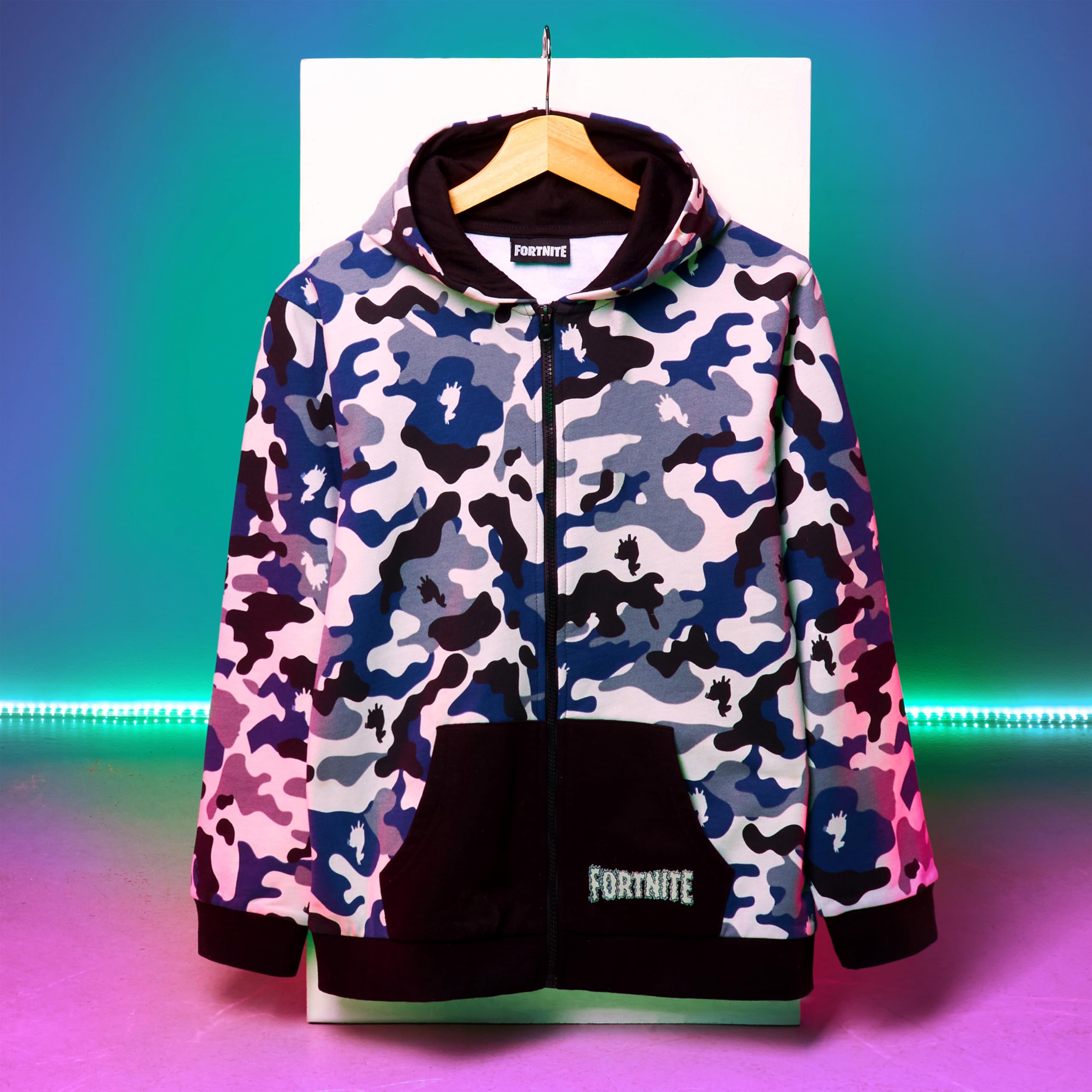 Fortnite Sweats à Capuche Garçon Pull Ado Veste Enfant Sweat Zippé Chaude Gaming Manches Longues Style Décontracté Cadeau Gamer