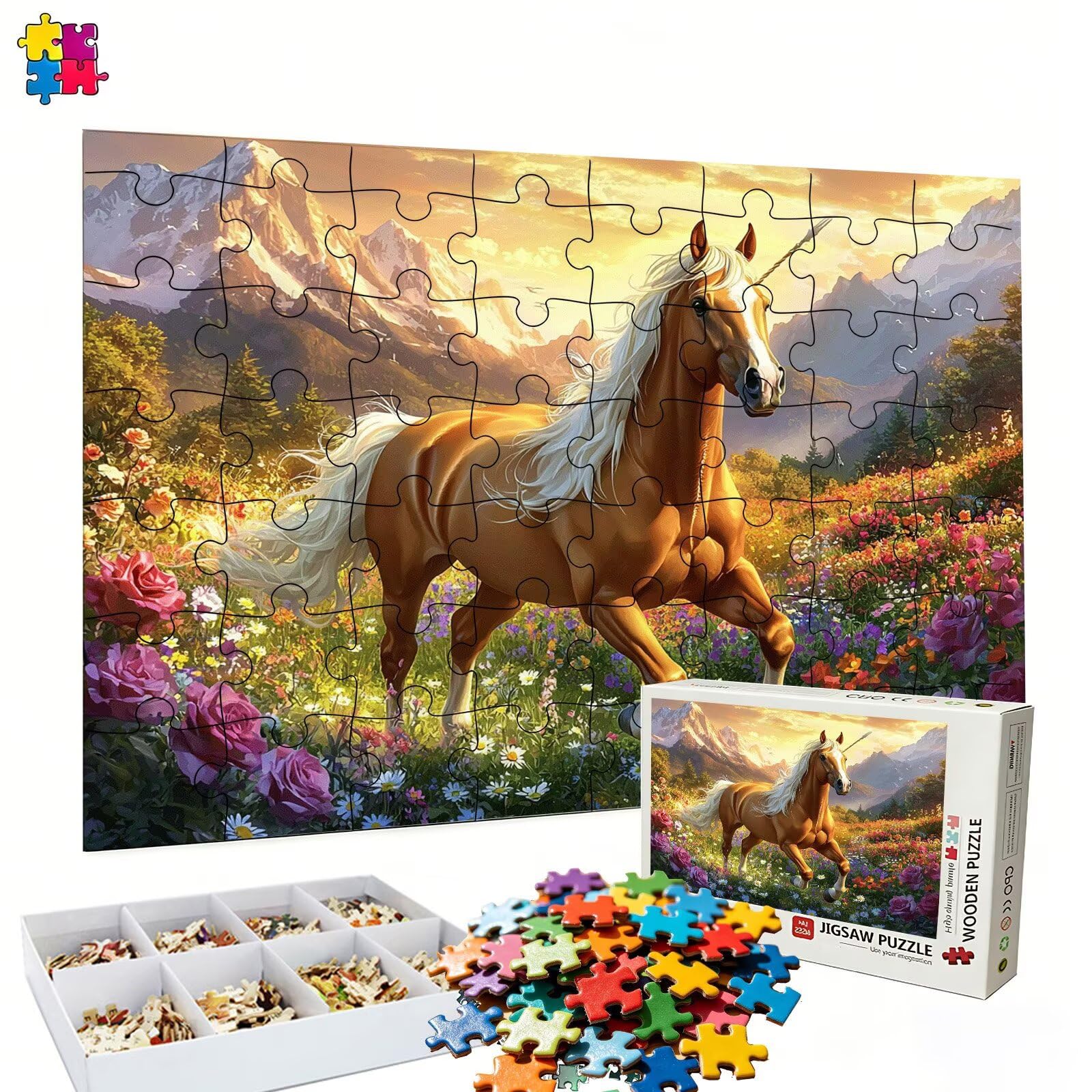 Puzzle 2000 elementów, łańcuch góry koń puzzle 2000 elementów dorośli i dzieci, wysokiej jakości artystyczna łamigłówka, 99,5x70,5 cm Klasyczna gra Puzzle dla dorosłych, prezent dla kobiety/mężczyzny