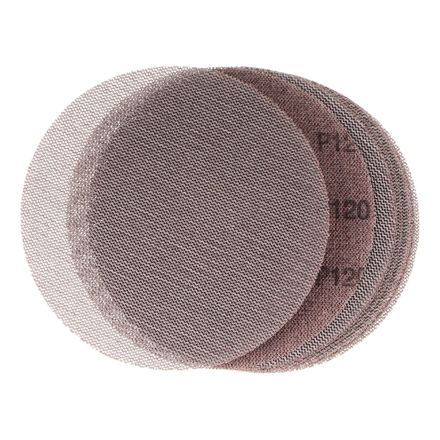 HARFINGTON 10pcs Mesh Sanding Discs 6 Inch Hook and Loop Sanding Net 120 Grits Dust Free Abrasive Pads for Car Wood Drywall Metal Polishing & Grinding