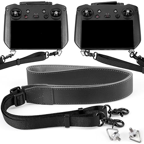 Lanyard for DJI RC & RC 2 & RC Pro Controller, DJI Mini 4 Pro Lanyard RC Neck Strap, Soft Leather Lanyard Compatible with DJI Flip/Mini 3 / Mavic 3 / Air 3S / Remote Controller Accessories black