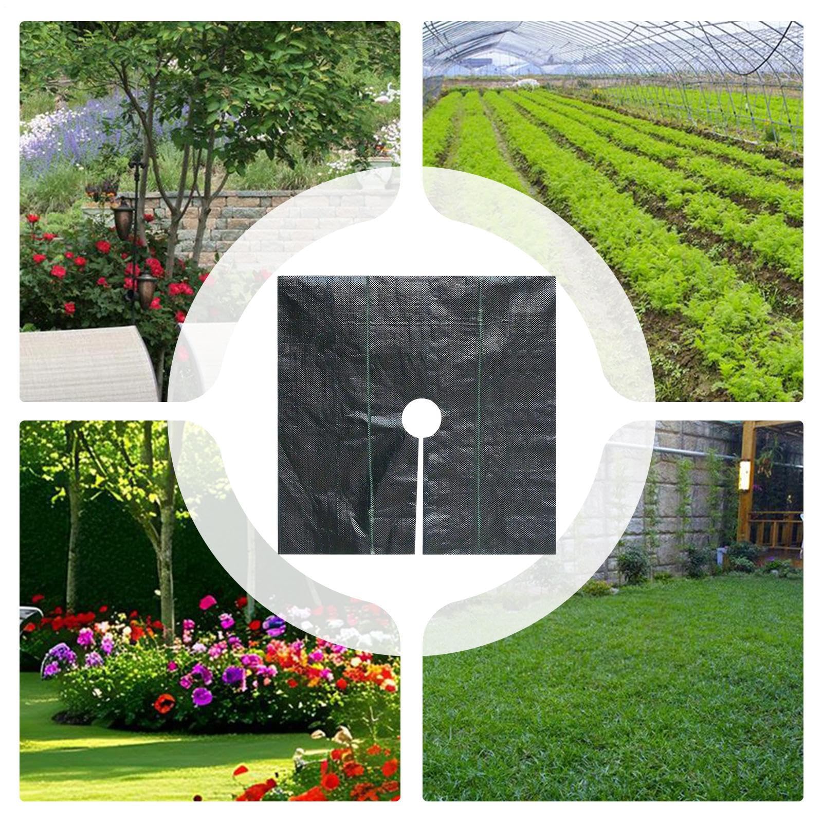 Tissu De Pelouse | Bâche D'herbe | Avec Clous - Couverture De Paysage Noire Pour Potager, Arbre, Racine, Colline, érosion, Aire De Jeux Agricole