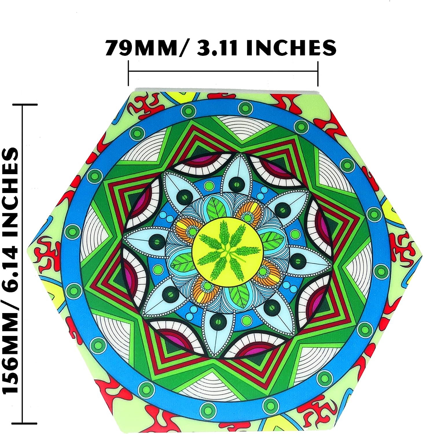 Trippy Mats - Silicone Heat Resistant Cooking Mat, Wax Mat, Cool Designs, Hexagon Non Stick Mat. (Sacred Geometry)
