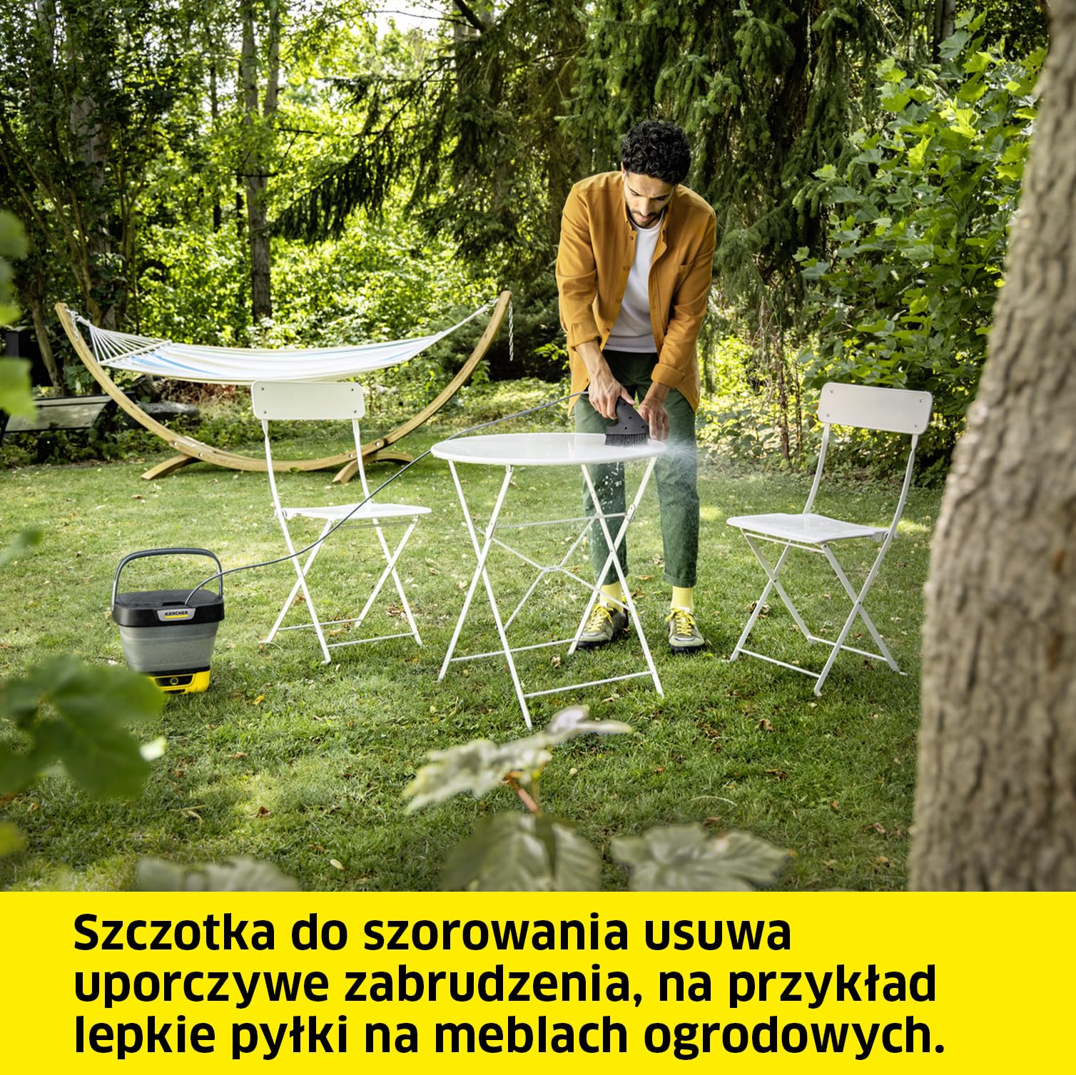 Kärcher szczotka do szorowania, do uporczywych zabrudzeń, twarde włosie, antypoślizgowy profil, łatwa w montażu, kompatybilna ze wszystkimi myjkami terenowymi OC 3