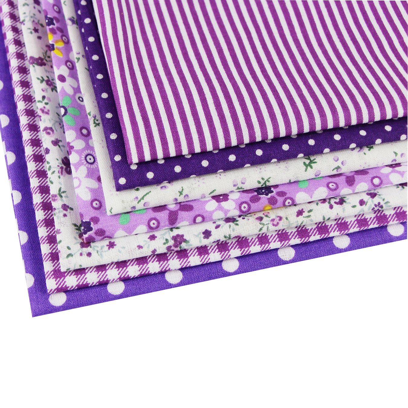 Set 7 Quadrati Di Stoffa Cotone 50x50 Cm - Per Patchwork, Cucito E Hobby, Design Verde E Pattern Diversi - Foto 12