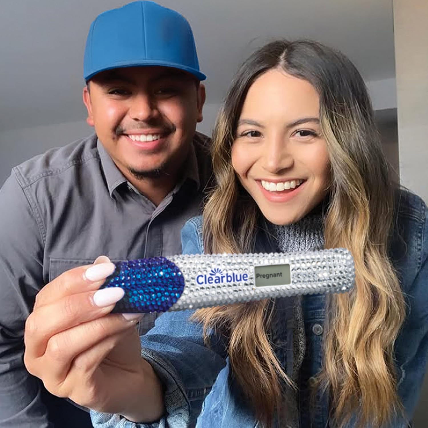 Clearblue Bedazzled Pregnancy Announcement Keepsake Stick 1ct; Unique and Memorable Reminder for Sharing Special Moments on Social Media - Image 2