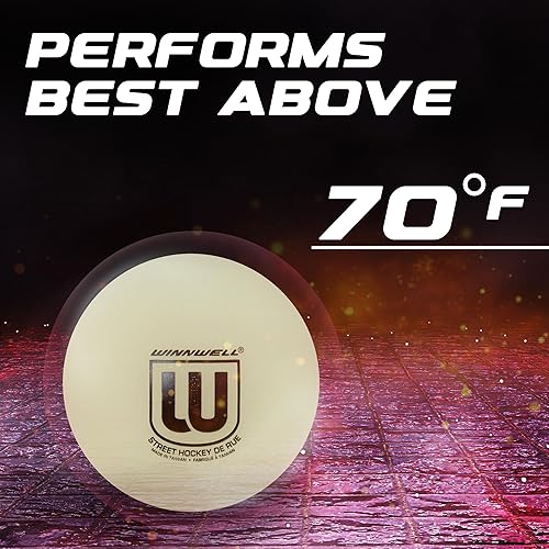 Miniatura 10 de Winnwell Pelotas deportivas de hockey callejero – Pelotas para interiores y exteriores con bolsa de almacenamiento – Ideal para juegos de hockey