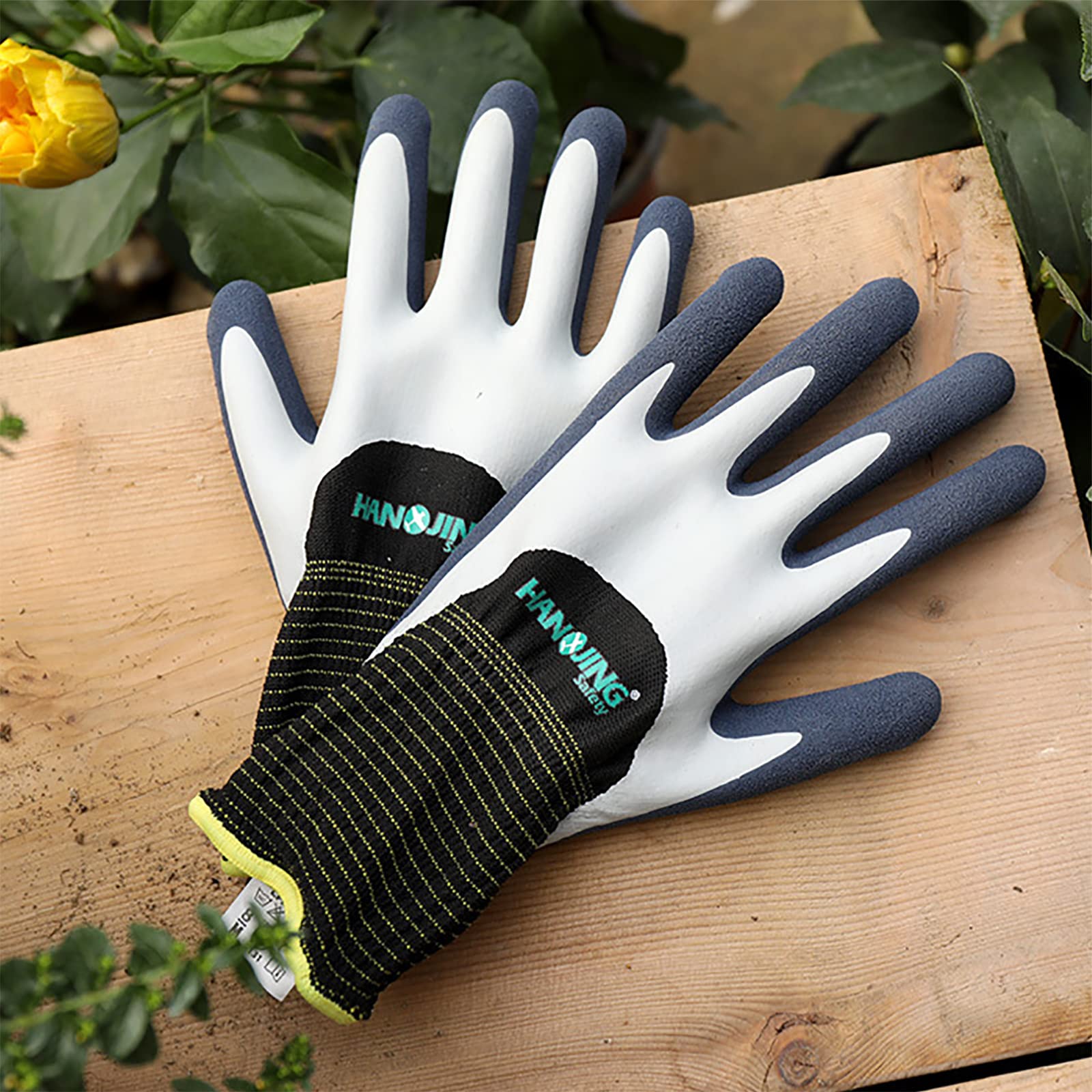 6 Paare wasserdichte rutschfest Gartenhandschuhe Mehrzweck Arbeitshandschuhe Handschuhe Bauhandschuhe Freien Arbeiten für Herren und Damen