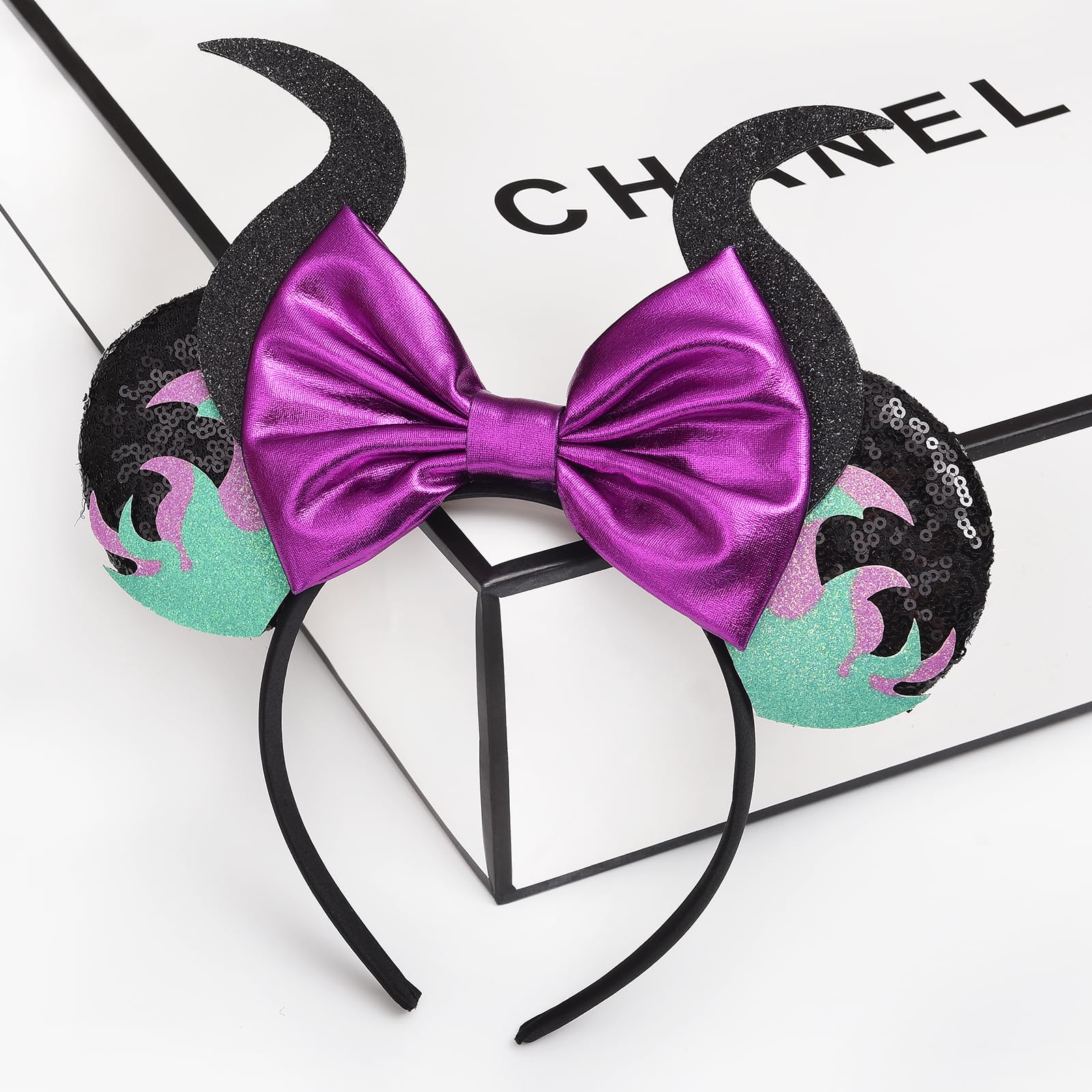 Disney Parks Maleficent Mickey Ears Headband Disney Parks Maleficent Mickey Mouse Ears | Mercari main image 3