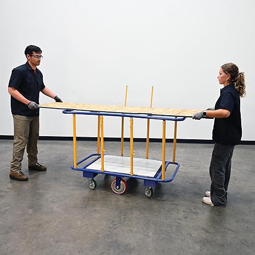 Miniatura 4 de Vestil PANEL-H Carro de panel horizontal, capacidad de carga de 2,000 libras, ancho total x largo x alto (in.) 32-116 x 63-12 x 51-38,