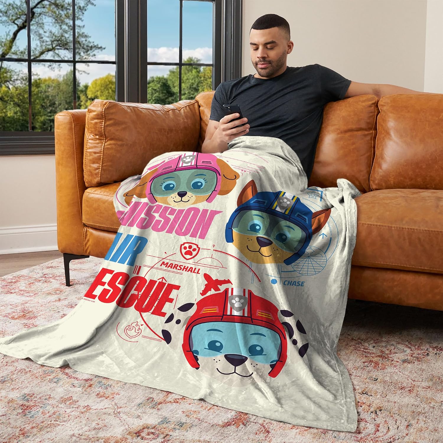 Nickelodeon Paw Patrol Officially Licensed Mission Air Rescue Ultra-Soft Silk Touch Throw Blanket, Lightweight, 60 x 80 in