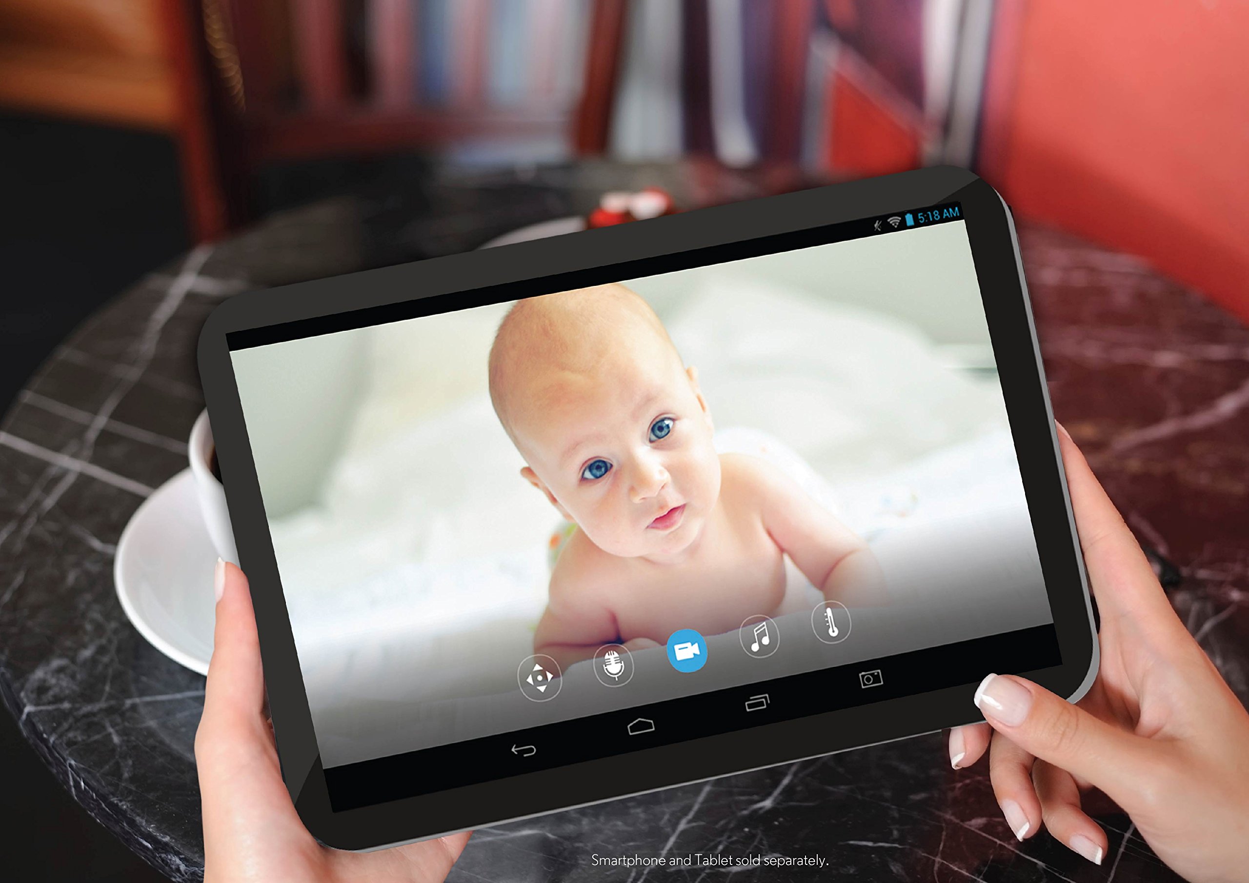 Motorola Babyphone Vidéo connecté Wi-Fi avec écran 4,3" - MBP854 Connect Blanc