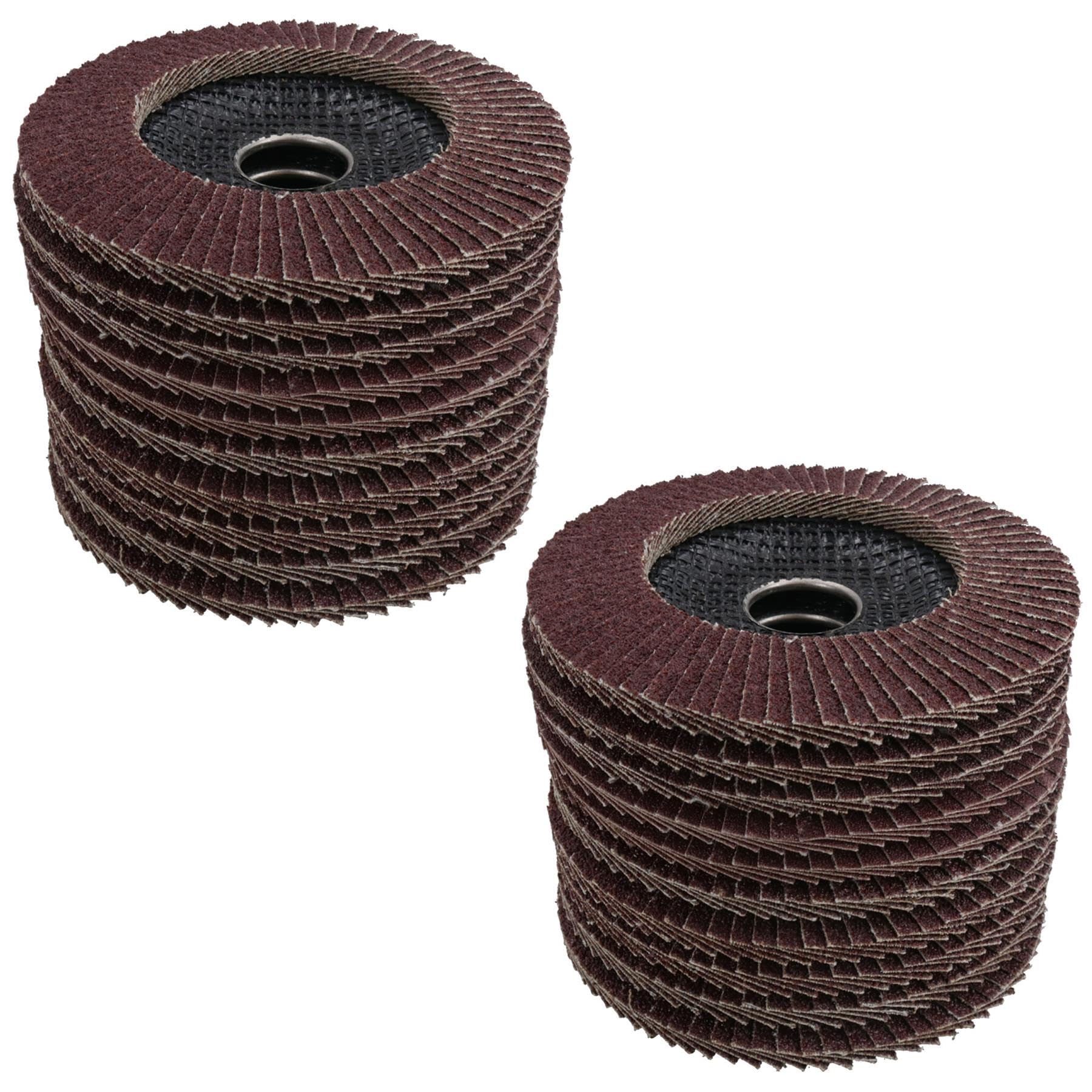 20 x Flap Discs 40 Grit Angle Grinder 4.5"" (115mm) Flat Sanding Grinding AU025