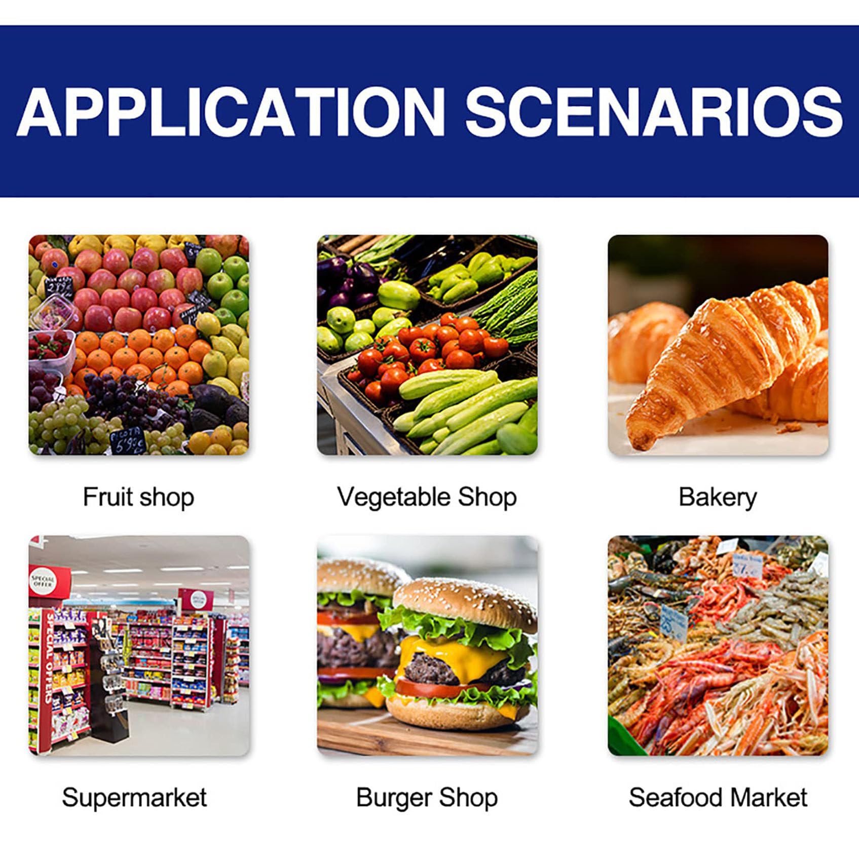 Electronic Weight Calculator Barcode Scales, Label Printing Scales, Digital Barcode Weighing Scales with Label, 63 Shortcut Keys, 30kg/66.14 lbs Capacity, for Supermarket Trade