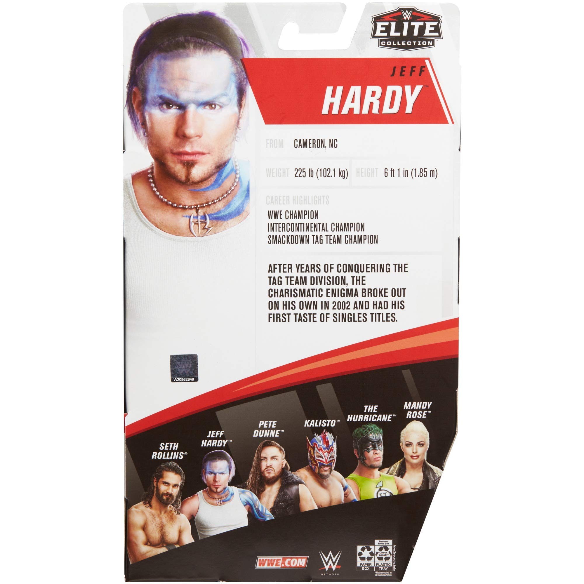 Amazon.com: WWE Jeff Hardy Elite Series #75 Deluxe Action Figure