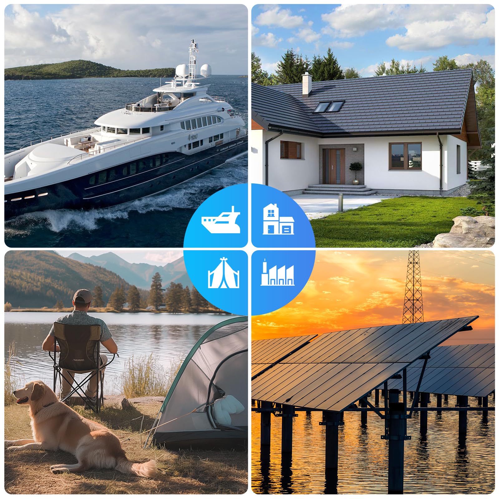 100W Solarpanel N-Type 12V Monokristallin IP68 MC4 für RV Schiff Dach