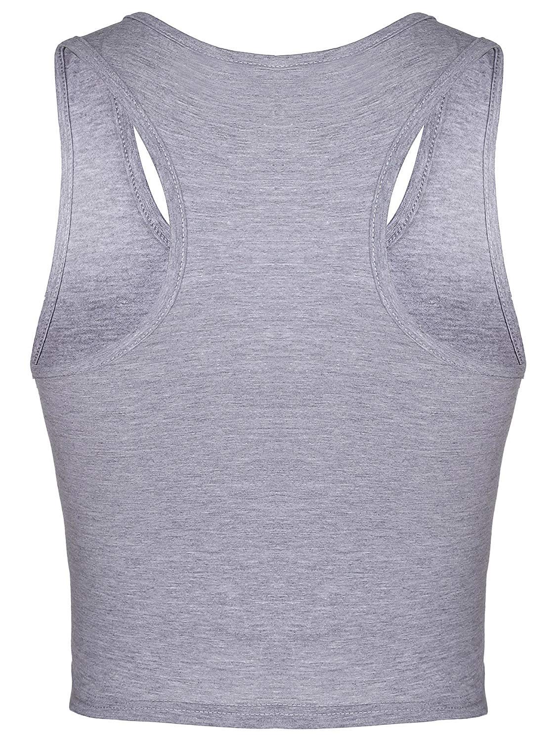 Boao Women's Basic Crop Top Tank, Opaque (Pack of 3)