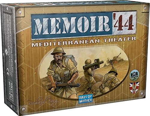 Memoir '44 Mediterranean Theatre Board Game EXPANSION Juego de estrategia para adultos y niños A partir de 8 años 2 jugadores Tiempo promedio de