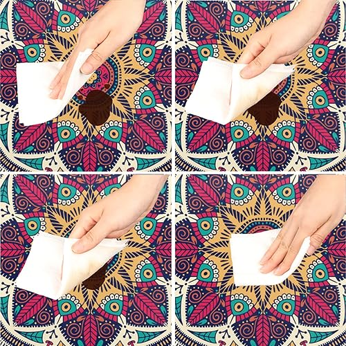 Miniatura 3 de Mantel ajustable de poliéster lavable con borde elástico, resistente a las manchas, resistente a las arrugas, mantel redondo de poliéster de 36 a 42