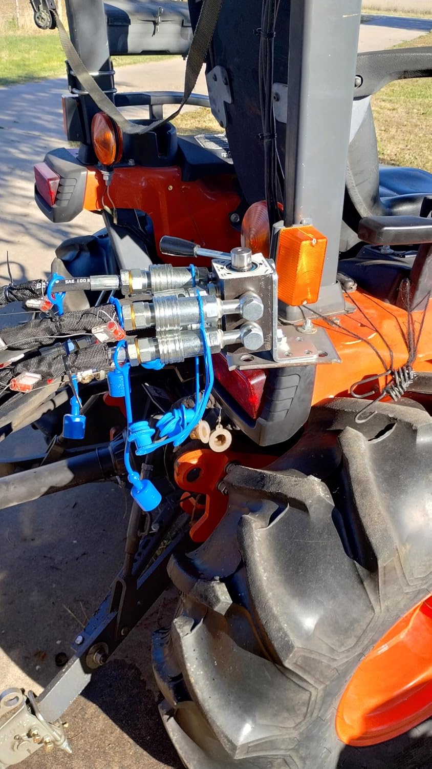 Tractor Remote 6 Port Diverter Valve Manual, 2 into 4 ports including the bracket and bolts. Hydraulic Multiplier - Image 7