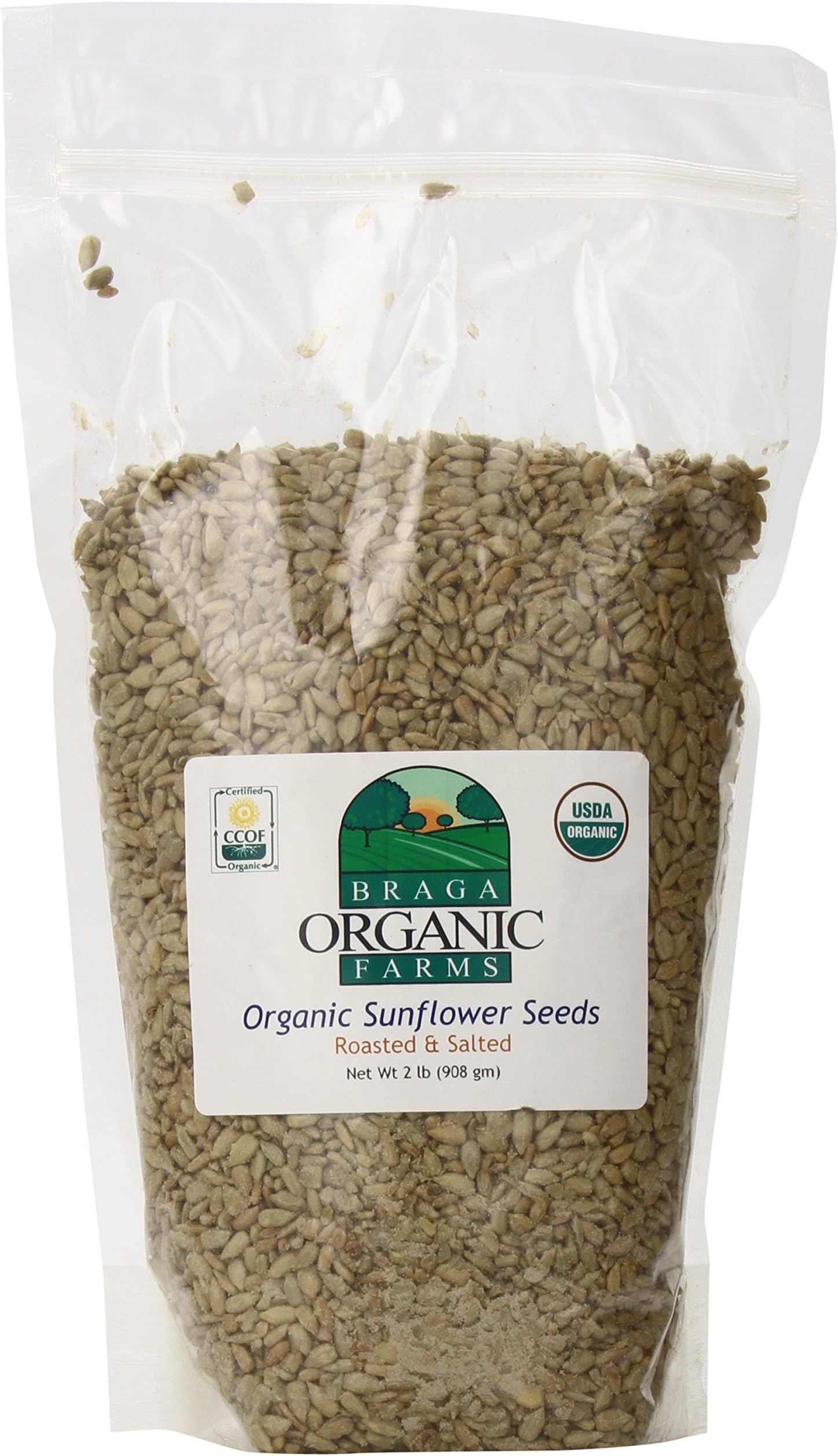 Braga Organic Farms Organic Roasted Salted Sunflower Seeds 2 lb. bag