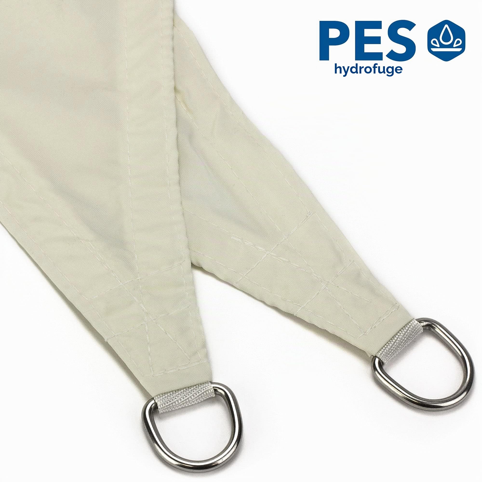 Voile d'ombrage Triangulaire | différentes Tailles | Protection Anti-UV | PES imperméable à l'eau | Taille: 6m x 6m x 6m