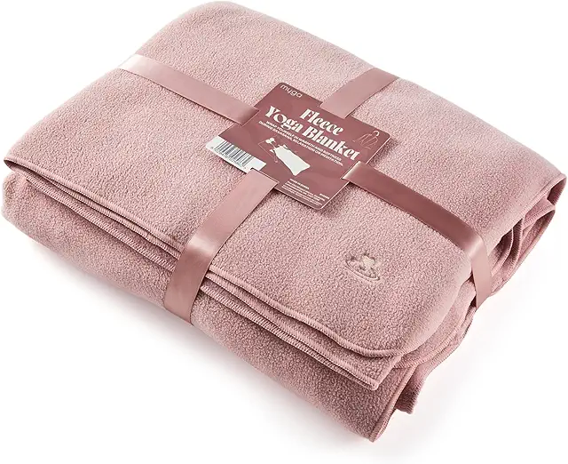 Myga Reversible Fleece Yoga Blanket - Soft & Warm Yoga Blanket