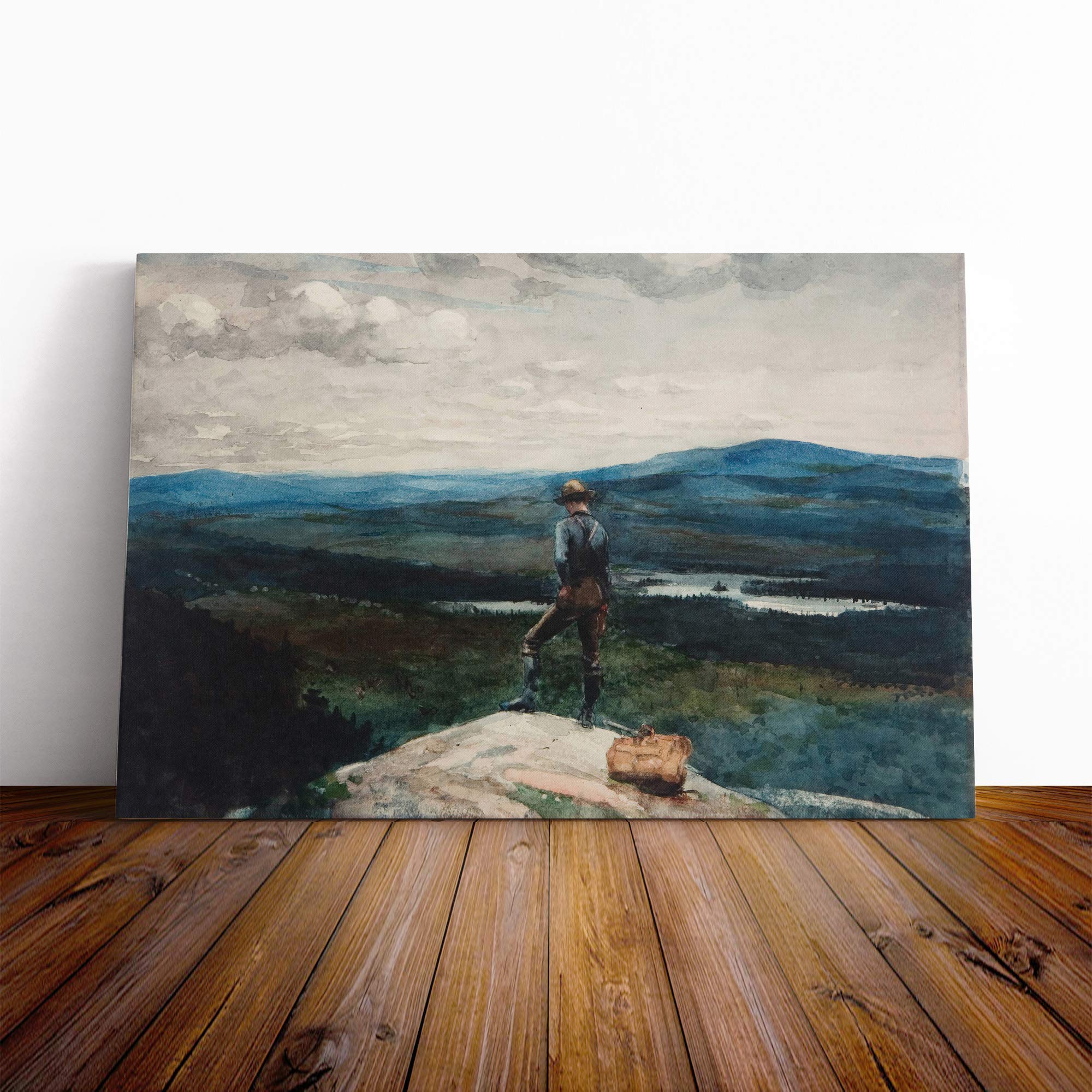 Winslow Homer The Ranger Adirondacks Canvas Print | Gallery Wrapped 30mm Frame Wall Art | 30x20 inches | Ready to Hang | Modern Picture | Living Room Bedroom Lounge Office