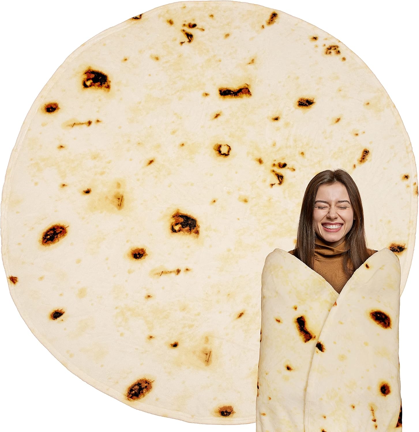 PAVILIA Burritos Tortilla Blanket Gift Giant Tortilla