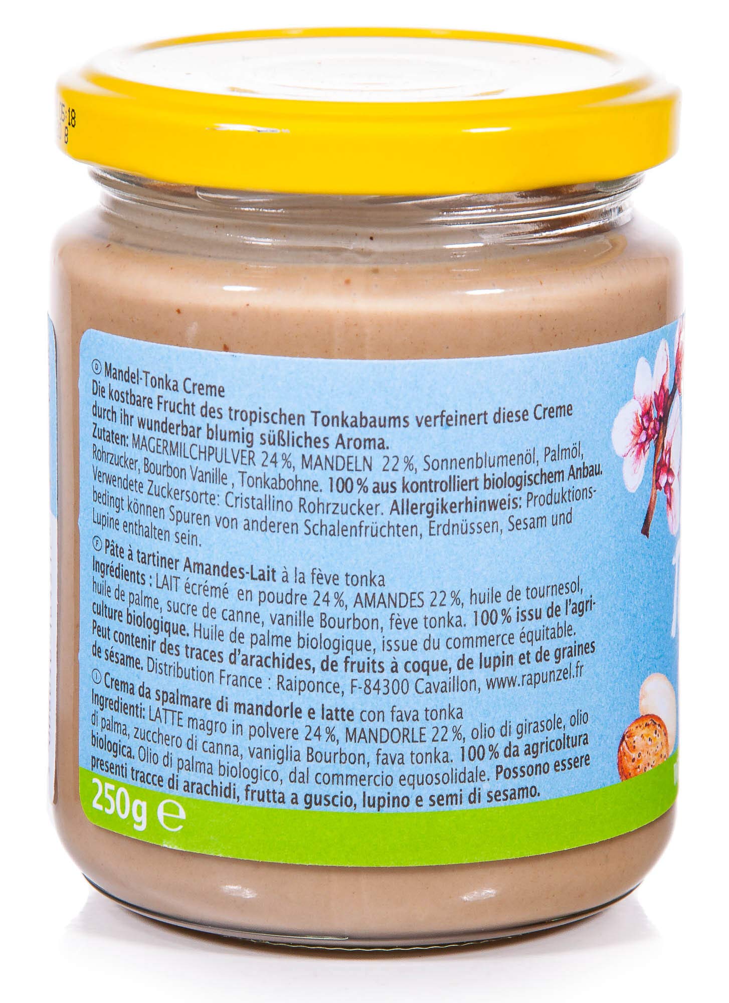 MANDEL-TONKA CREME Rapunzel 3x250g NEU