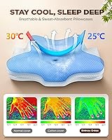 Vista 5 de Dream Without Pain - Almohada cervical cervical para dormir, almohadas ergonómicas para dormir de lado para adultos, almohada ortopédica refrescante