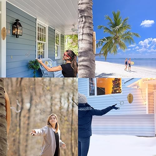 Miniatura 4 de Juego de lanzamiento de gancho y anillo para adultos, juego de lanzamiento de anillo, juego de lavadora, juegos de patio para interiores y