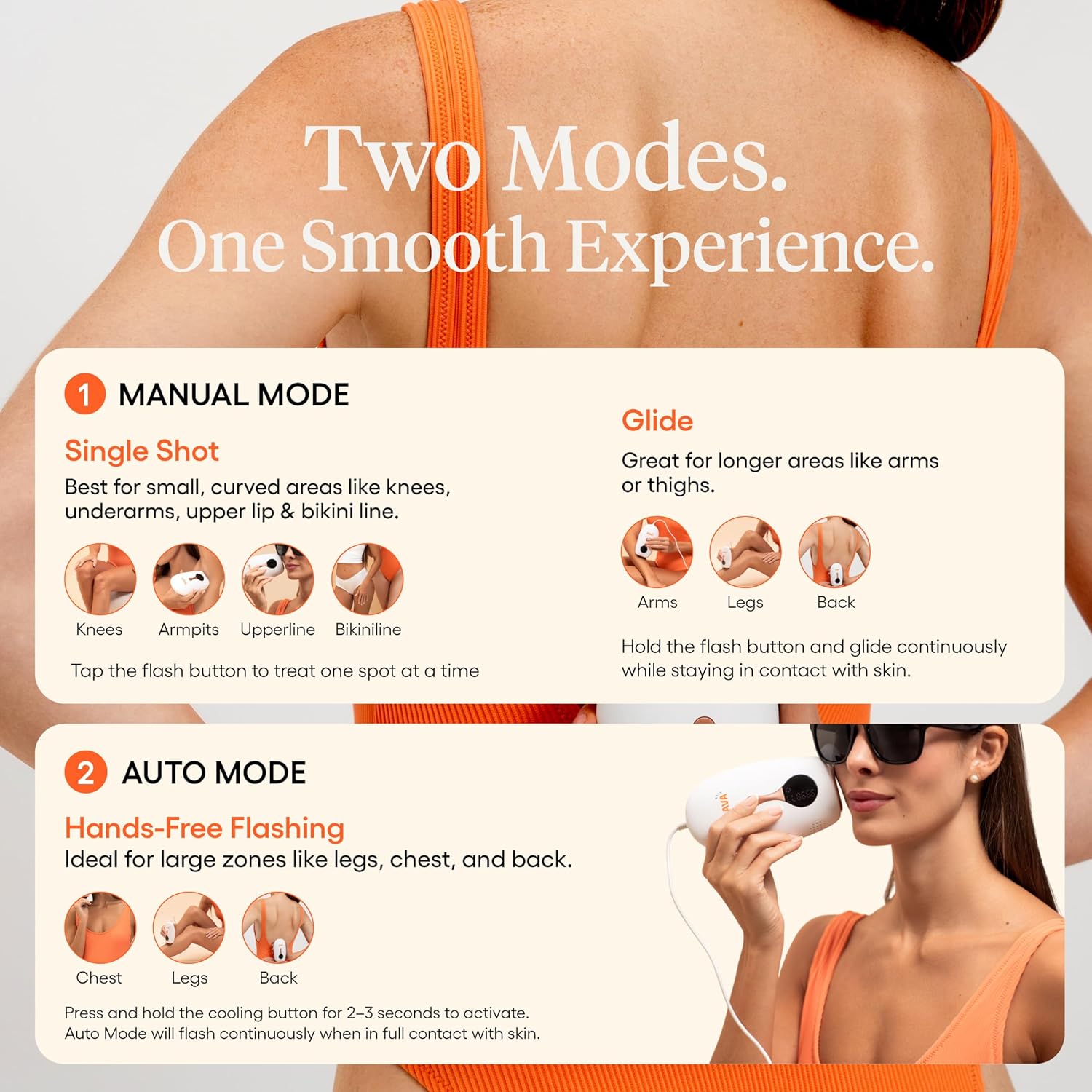 Mini Pro IPL Hair Removal Device for Women & Men with Painless Ice-Cooling Tech, Auto & Manual Modes, 5 Intensity Levels, for Face, Legs, Armpits, Hands & Bikini Line Hair Laser Removal