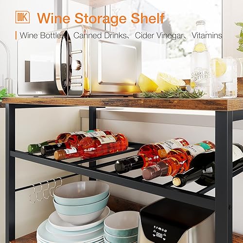 Miniatura 5 de ODK Estante para panaderos con almacenamiento estante para hornear de cocina con cajones soporte para microondas de 6 niveles estante de