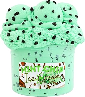 Mint Chip Ice Cream - Ice-Cream Textured Slime - Handmade in USA - Dope Slimes - Teal