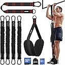 Pull Up Assistance Bands 260lbs, Heavy Pull Up Bands Resistance Bands for Pull Ups Working Out with Feet Rest, Pull Up Bar Bands Assistance Bands Strength Training Workout Equipment, Height Adjustable