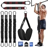 Pull Up Assistance Bands 260lbs, Heavy Pull Up Bands Resistance Bands for Pull Ups Working Out with Feet Rest, Pull Up Bar Bands Assistance Bands Strength Training Workout Equipment, Height Adjustable