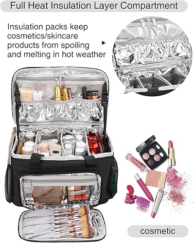 Miniatura 3 de Estuche para brochas de maquillaje de pie, soporte para brochas de maquillaje, bolsa de cosméticos profesional de viaje, bolsa de almacenamiento